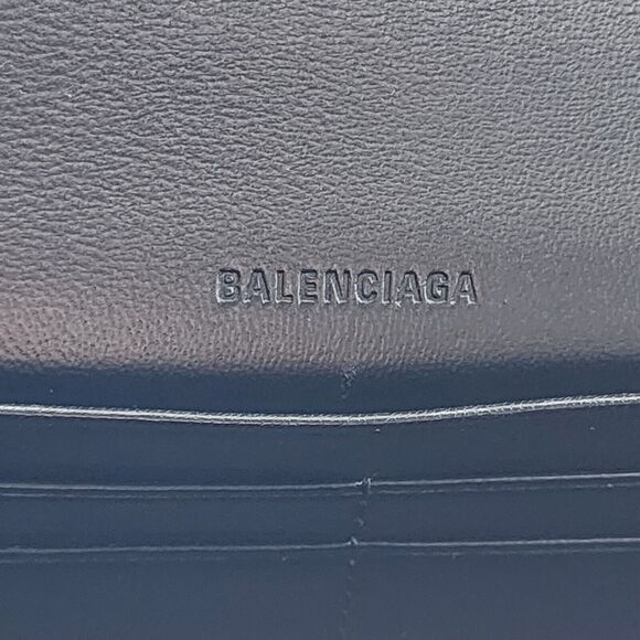 Balenciaga Gossip Wallet On Chain WOC Bag - Croc Embossed Calf Leather - Black - Picture 6 of 12